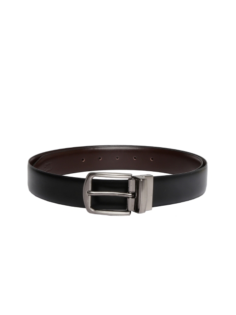 

CRUSSET Men Black & Coffee Brown Reversible Belt