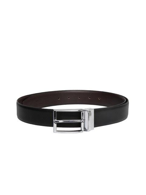 

CRUSSET Men Black & Coffee Brown Reversible Belt