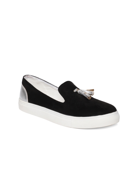 

People Women Black Slip-On Sneakers