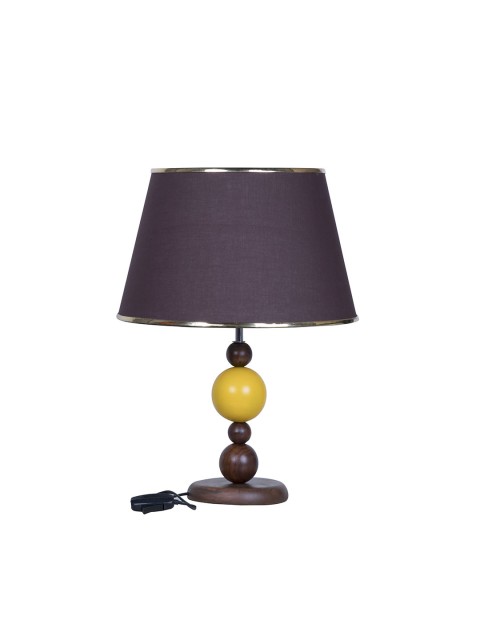 

Fos Lighting Brown & Yellow Solid Bedside Standard Table Lamp