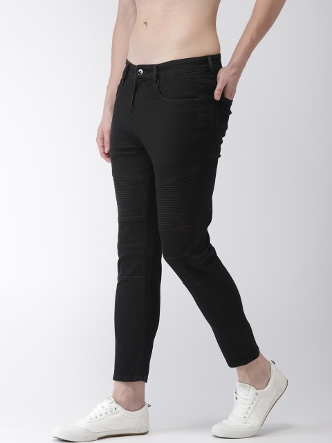 

Flying Machine Men Black Mj Mankle Tapered Fit Mid-Rise Clean Look Cropped Jeans
