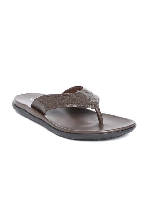 

Louis Philippe Men Coffee Brown Leather Comfort Sandals