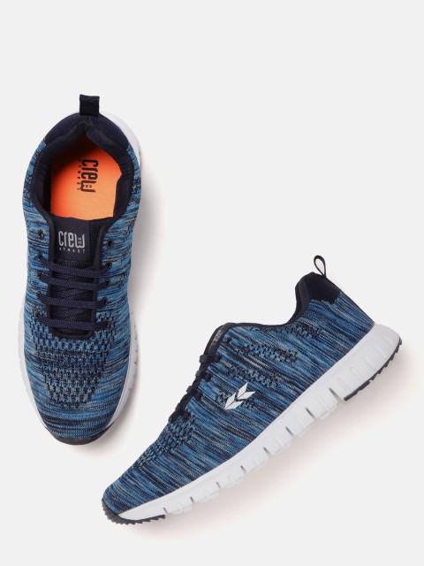 

Crew STREET Men Blue Woven Design Running Shoes
