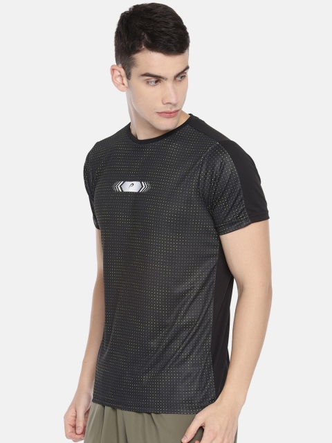 

Proline Active Men Black Printed Round Neck T-shirt