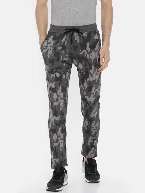 

Proline Active Men Charcoal Grey & Black Slim Fit Camouflage Printed Track Pants