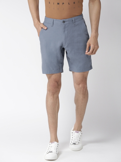 

Marks & Spencer Men Blue Solid Regular Fit Shorts
