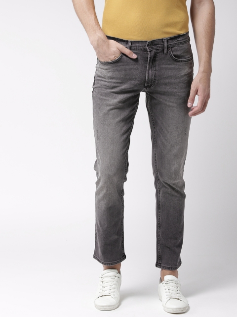 

Marks & Spencer Men Charcoal Grey Slim Fit Low-Rise Low Distress Stretchable Jeans