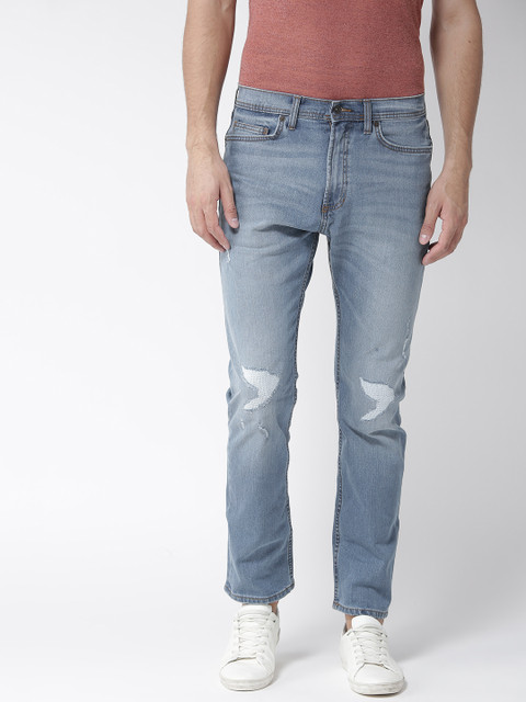 

Marks & Spencer Men Blue Regular Fit Mid-Rise Mildly Distressed Stretchable Jeans