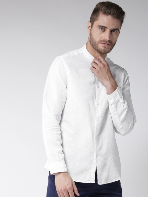 

Marks & Spencer Men White Slim Fit Solid Casual Shirt