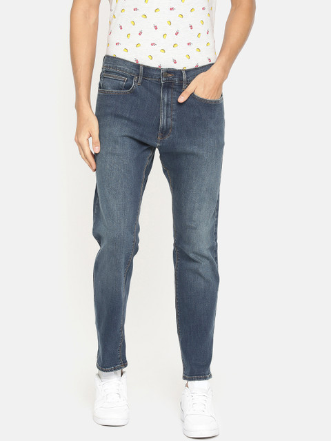 

Marks & Spencer Men Blue Regular Fit Low-Rise Clean Look Stretchable Jeans