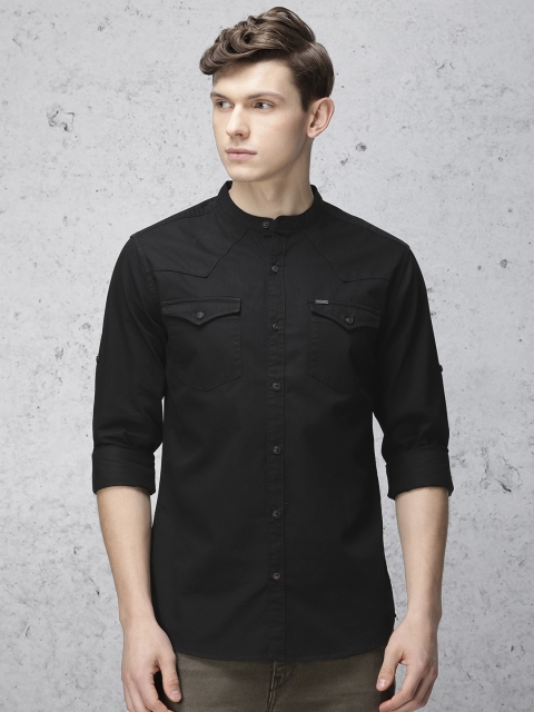 

Ecko Unltd Men Black Regular Fit Solid Casual Shirt