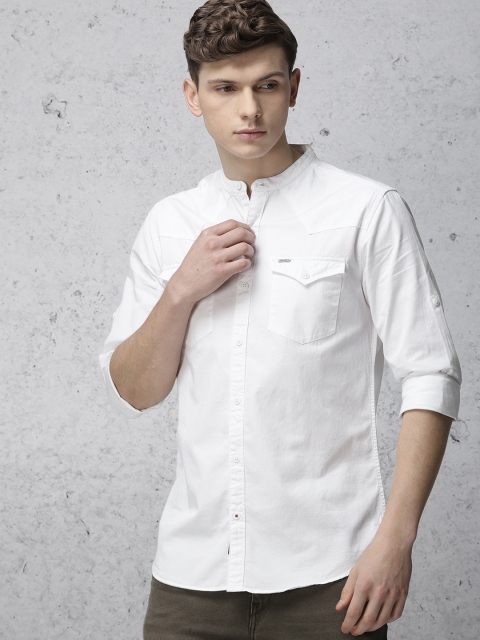 

Ecko Unltd Men White Regular Fit Solid Casual Shirt