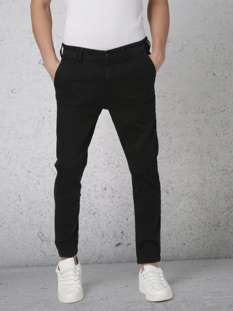 

Ecko Unltd Men Black Slim Fit Mid-Rise Clean Look Stretchable Cropped Jeans