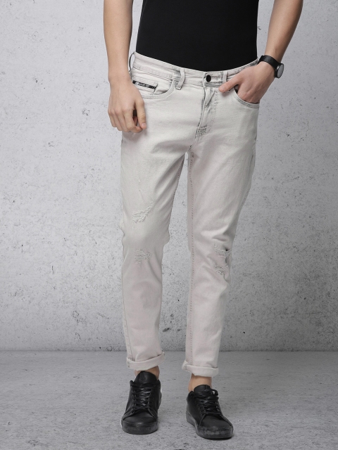 

Ecko Unltd Men Grey Tapered Fit Mid-Rise Mildly Distressed Stretchable Jeans