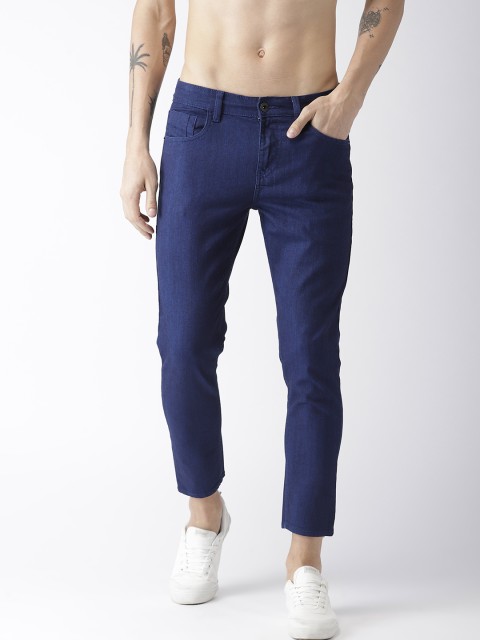 

Flying Machine Men Blue Mankle Fit Mid-Rise Clean Look Stretchable Cropped Jeans
