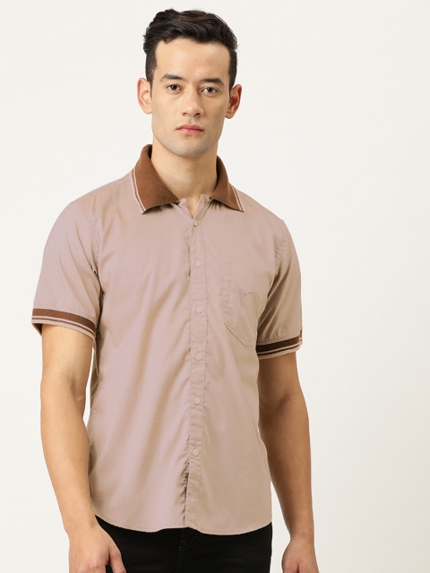 

Flying Machine Men Brown Slim Fit Solid Casual Shirt