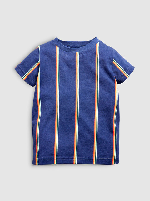 

next Boys Blue Striped Round Neck T-shirt