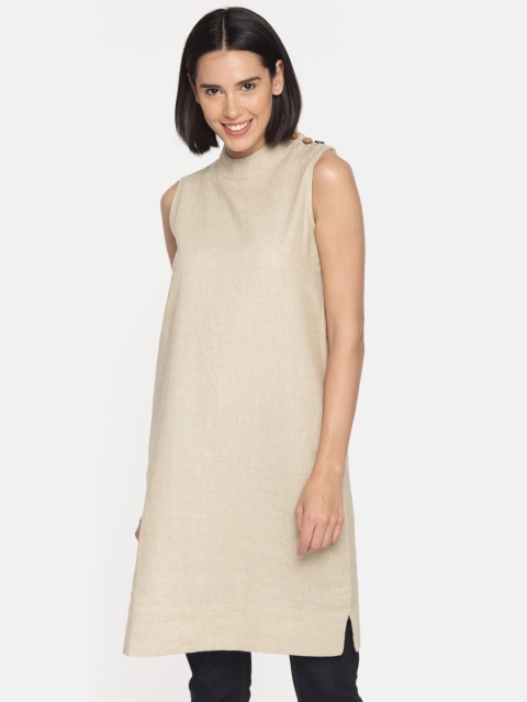 

AND Beige Solid Tunic