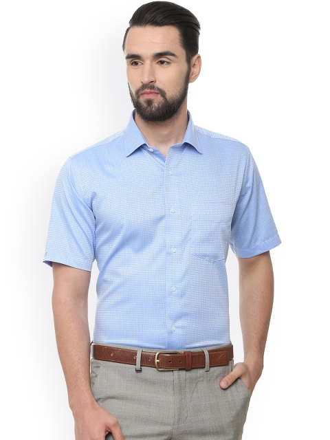 

Van Heusen Men Blue Regular Fit Self Design Formal Shirt