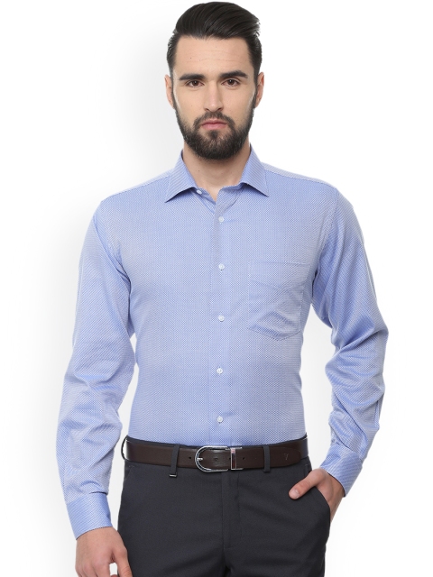

Van Heusen Men Blue Regular Fit Self Design Formal Shirt