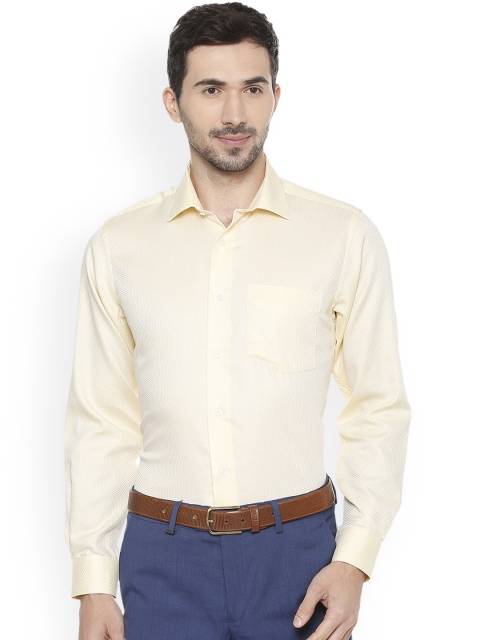 

Van Heusen Men Yellow Regular Fit Self Design Formal Shirt