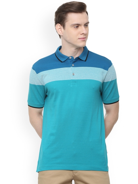 

Van Heusen Men Blue Solid Polo Collar T-shirt