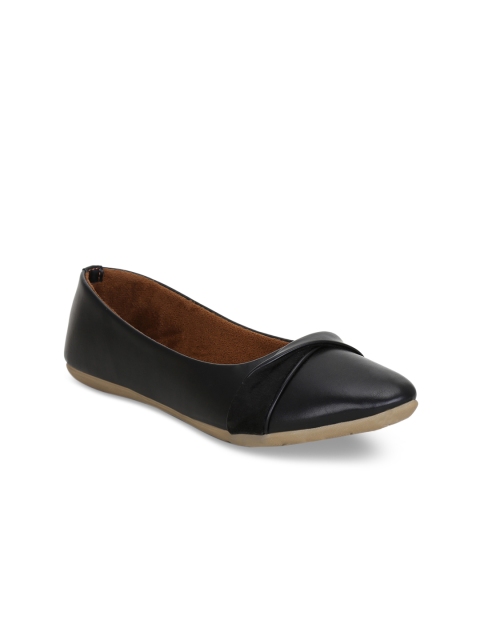

Get Glamr Women Black Solid Ballerinas