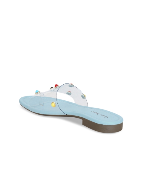 

Get Glamr Women Turquoise Blue Solid One Toe Flats
