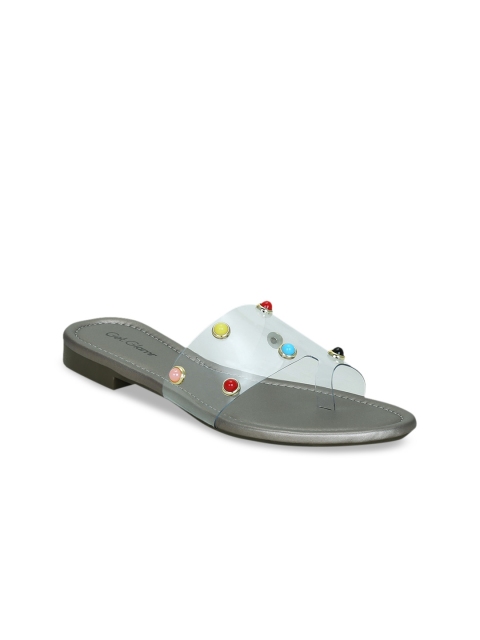 

Get Glamr Women Grey Solid One Toe Flats
