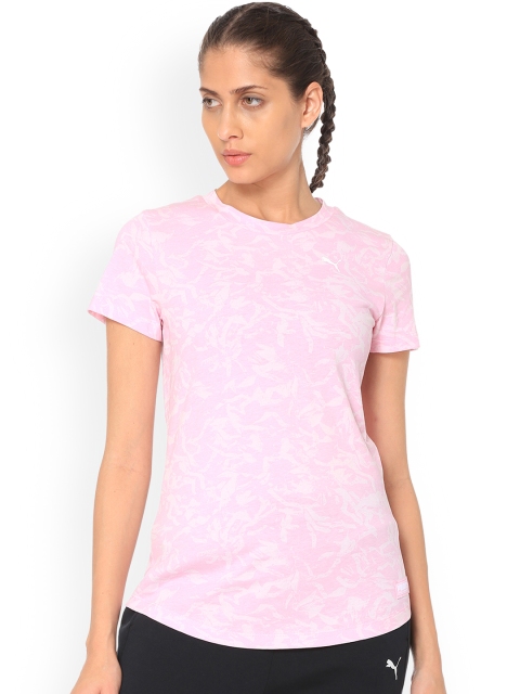 

Puma Women Pink Printed Round Neck T-shirt