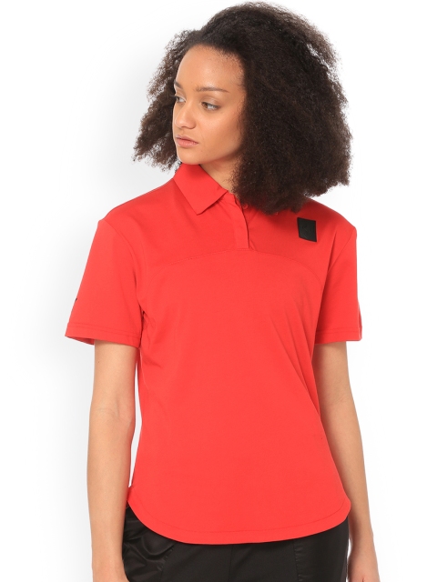 

PUMA Motorsport Women Red Solid Polo Collar Ferrari Wmn T-shirt