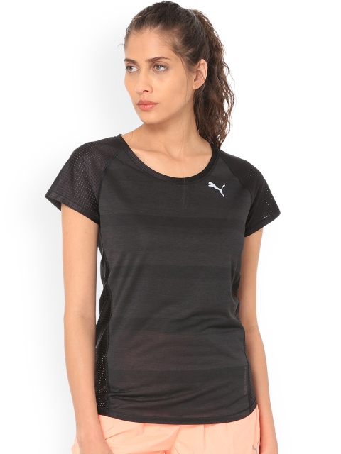 

Puma Women Black Printed Round Neck T-shirt