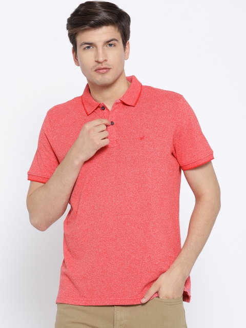

Blackberrys Men Red Solid Polo Collar T-shirt