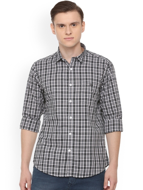 

Van Heusen Sport Men Grey & Black Slim Fit Checked Casual Shirt