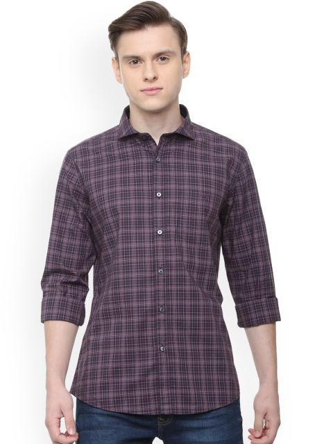 

Van Heusen Sport Men Purple Slim Fit Checked Casual Shirt