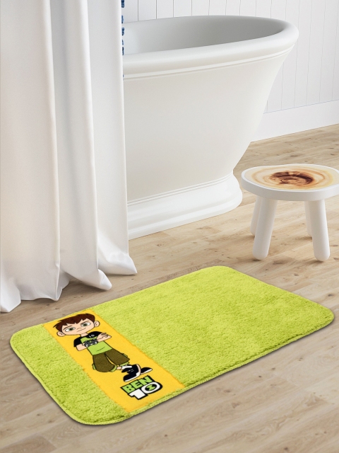

Saral Home Kids Green Ben-10 Printed Microfibre Antu Skid Bath Rug