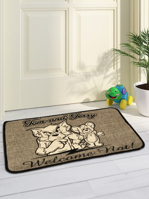 

Saral Home Beige & Black Printed Anti-Slip Doormat