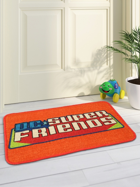 

Saral Home Orange & Multicoloured Printed Anti-Slip Doormat