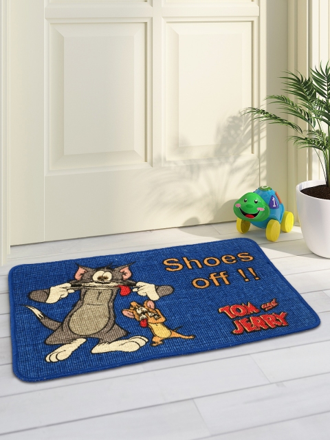 

Saral Home Blue & Beige Printed Anti-Slip Doormat