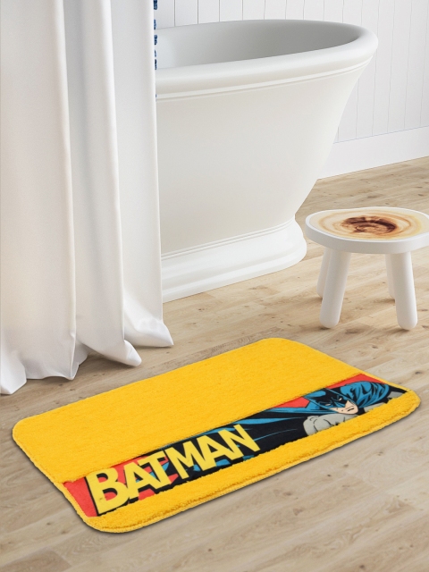 

Saral Home Kids Yellow Batman Printed Microfibre Anti Skid Bath Rug