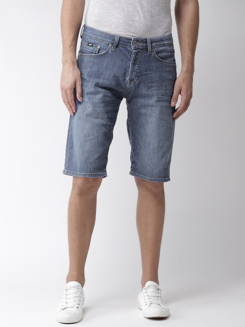 

GAS Men Blue Washed Regular Fit Denim Shorts