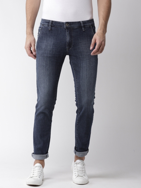 

GAS Men Navy Blue Slim Fit Mid-Rise Clean Look Stretchable Jeans