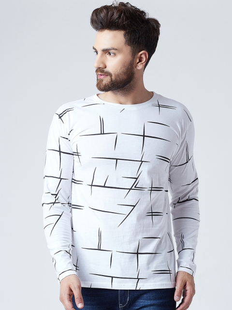 

The Dry State Men White Printed Round Neck T-shirt