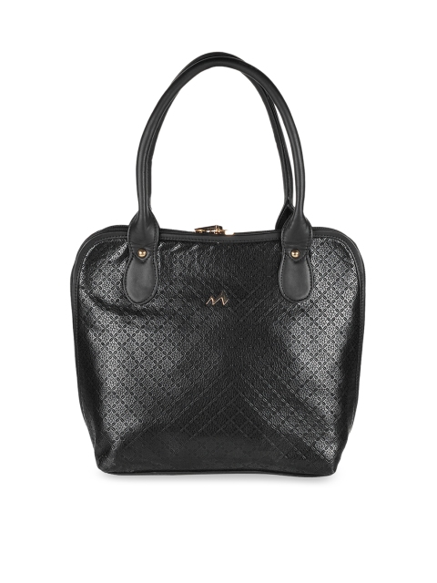 

Metro Black Textured Handheld Bag