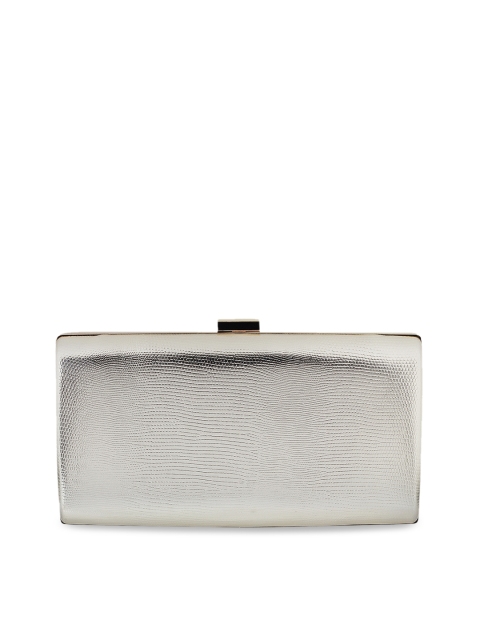 

Metro Gunmetal-Toned Textured Clutch, Metallic