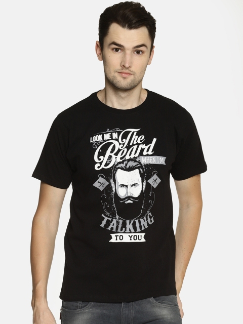 

Tantra Men Black Printed Round Neck T-shirt