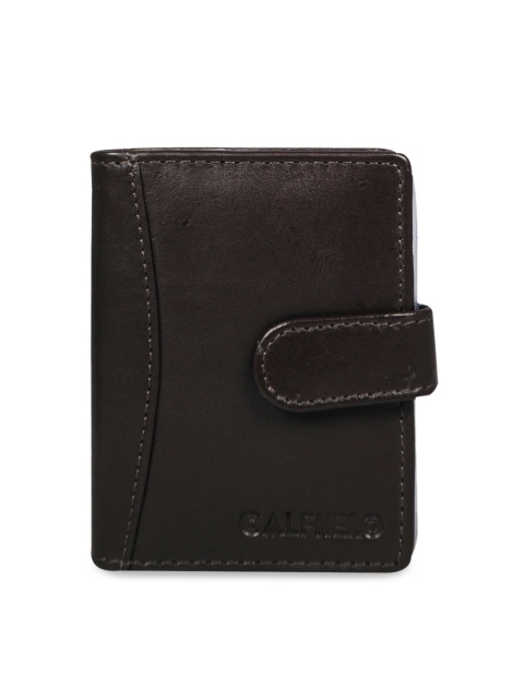 

CALFNERO Unisex Brown Solid Leather Card Holder