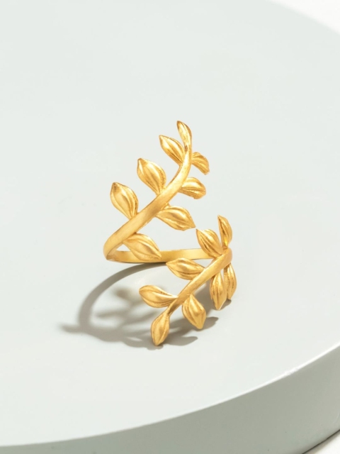 

Pipa Bella Women Gold-Plated Fern Finger Ring