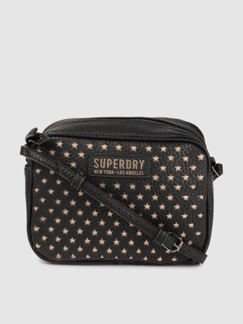 

Superdry Black Cut Work Detailed Sling Bag