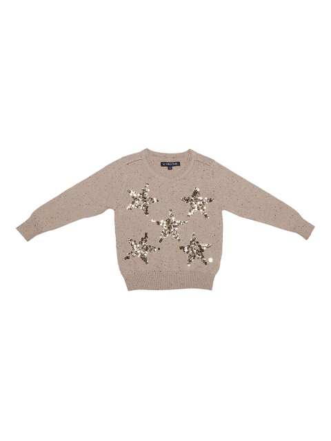 

Allen Solly Junior Girls Taupe Embellished Sweater